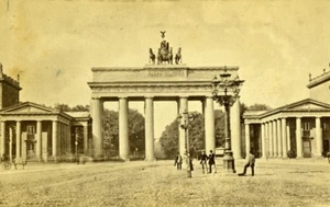 Germany Berlin Brandenburg Gate Brandenburger Tor Old CDV Photo 1865 - Picture 1 of 3