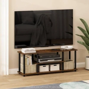 TV Stand 3-Tier Entertainment Center For Up To 50 inch Media Wide Console Table - Picture 1 of 6