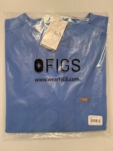 Figs Women Catrina One Pocket Top Scrub Ceil Blue (Multiple sizes available) - Picture 1 of 7
