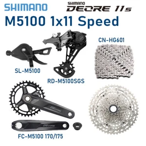 Shimano Deore M5100 Groupset 11 Speed MTB Shifter Rear Derailleur Cassette Chain - Picture 1 of 14