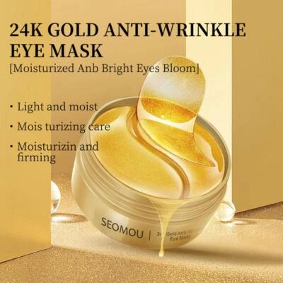 🔥30 Pairs 24K Gold Under Eye Patches For Dark Circles and Puffiness Eye-Mas - Image 1 of 4