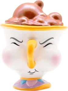 DISNEY BEAUTY & THE BEAST CHIP SHAPED 3D COFFEE MUG NOVELTY CUP WITH LID - Picture 1 of 2