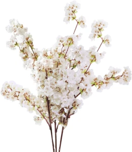 Silk Cherry Blossom Branches, Artificial Cherry Blossom Tree Stems Faux Cherry F - Picture 1 of 9