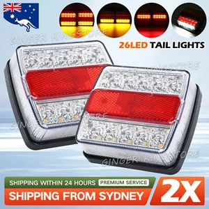 2X Submersible/Waterproof 26 LED Stop Tail Lights Kit Boat Truck Trailer lights - Picture 1 of 9