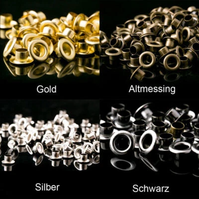 MARKENLOS Messing Ösen 4/5/6/8/10/12/14/17mm Rostfrei Leder Stoff Nieten Hülsen Banner