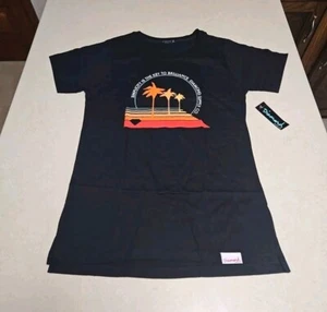 NWT Diamond Supply Co. Women’s Black Palm Vibes BF T-SHIRT Size XS - Picture 1 of 5