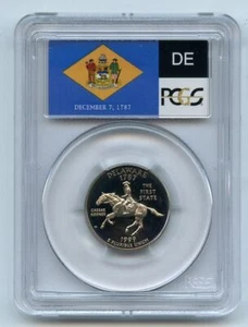 1999 S 25C Clad Delaware Quarter PCGS PR70DCAM - Picture 1 of 2