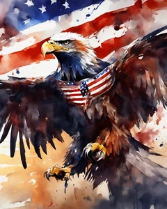4th of July U.S.A Patriotic Art Print Design 8x10 High Quality Glossy Photo - Picture 1 of 1