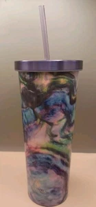 Neu Manna Chilly Becher 24oz Magical Rocks mit lila Strohhalm Neu mit Etikett.   EE1 - Bild 1 von 6
