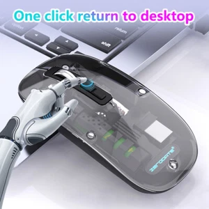 1 Pcs Transparent Wireless Mouse Bluetooth-compatible Rechargeable Mouse - Picture 1 of 9