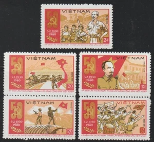 1980 Vietnamese Communist Party Scott # 1046-1048 MNH - Picture 1 of 1