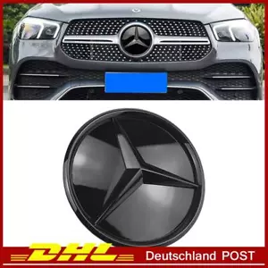 Für Mercedes Benz GLC X205 ML W166 205mm Schwarz Kühlergrill Emblem Spiegel Stil - Bild 1 von 9