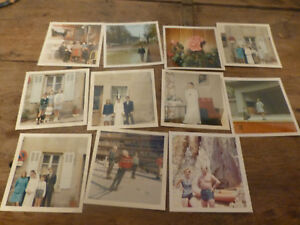 lot ancienne photos annee 60 vie de famille vacances polaroid ? snapshot vintage