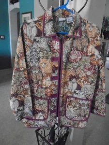 Blair " CRAZY FOR CATS" Long Tapestry Blazer - Picture 1 of 9