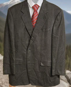 Canali Herren Blazer Sport Mantel 44 L Pepi Bertini Blau Grün Geometrisch Seidenmischung - Bild 1 von 9