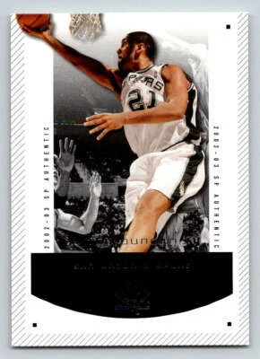 2002-03 SP Authentic #82 Tim Duncan (ref 199976) - Image 1 of 2