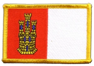 Spanien Kastilien-La Mancha Aufnäher Flaggen Fahnen Patch Aufbügler 8x6cm - Picture 1 of 1
