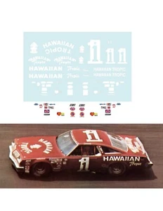 #1 Donnie Allison Hawaiian Tropic 1/64 scale decal AFX Tyco Aurora Autoworld - Picture 1 of 5
