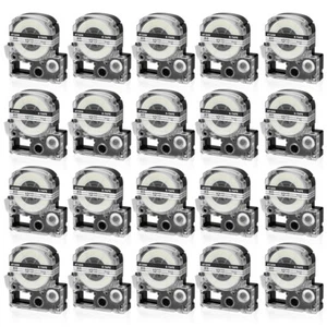 20PK Fits EPSON K-Sun 212BC 212BCPX Tape Clear Label Maker 12mm for Lab Mark Tag - Picture 1 of 12