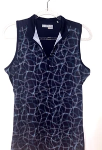 CALLAWAY Opti-Dri Sleeveless Golf Polo Shirt - Womens Size XL - Blue - Picture 1 of 10
