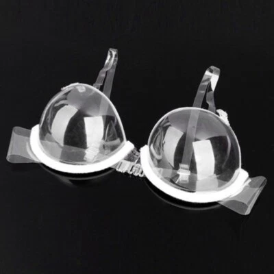 Damen BH Transparent Klar BH Träger Unsichtbar Cup Größe 32-42 Sexy Bügel - Bild 1 von 4