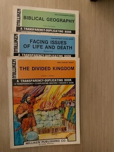 VINTAGE Rare Lot (3) Transparency-Duplicating Books & Teacher's Guides MILLIKEN - Picture 1 of 2