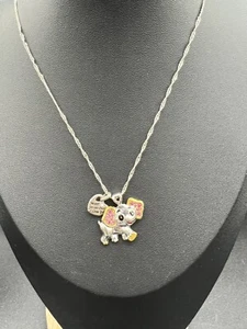 Never Forget I Love You Elefant Anhänger beste Freundin silberfarben 18-20 Zoll - Bild 1 von 7