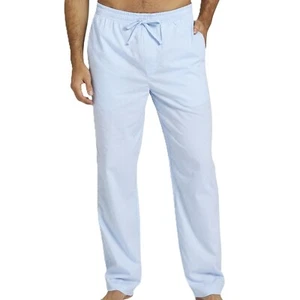 CHAPS Men's size XL POPLIN SLEEP PANTS w/Pockets BLUE/WHITE ~ New with Tags - Picture 1 of 4
