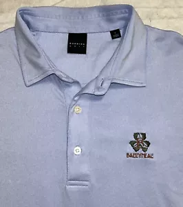 Dunning Golf BALLYNEAL Polo Shirt Men’s L Blue Coolmax Stretch Golf - Picture 1 of 6