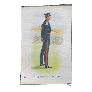 6th London Field Battery 21 Regimentsuniform of Canada Tobacco Silk Circa 1914 - Bild 1 von 6