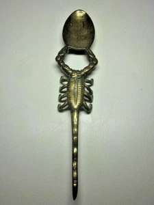 Indian Ritualistic Scorpion Spoon in Brass/Bronze Mid Century Vintage. - Picture 1 of 10