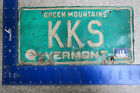 Vermont Vanity License Plate Tag KKS Name Initials k k s