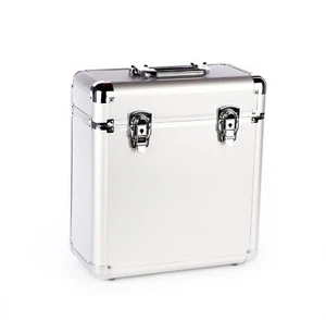 Vinyl Records Carry Case 45 x 12" LP New Storage Box SILVER/ Schallplatten Mappe - Bild 1 von 4
