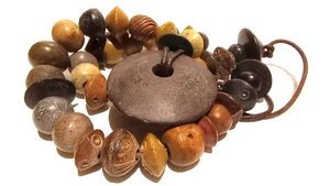 Pre Columbian C1200BC-200 BC Steatit und Stein Halskette - Bild 1 von 23