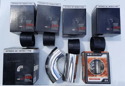 Spectre 3" diameter polished aluminum elbow, straight tube and couplers,  NEW - Image 1 of 2