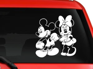 Mickey und Minnie Mouse Disney Cartoon Figur Tanzen Auto Aufkleber Sticker 9" - Bild 1 von 1