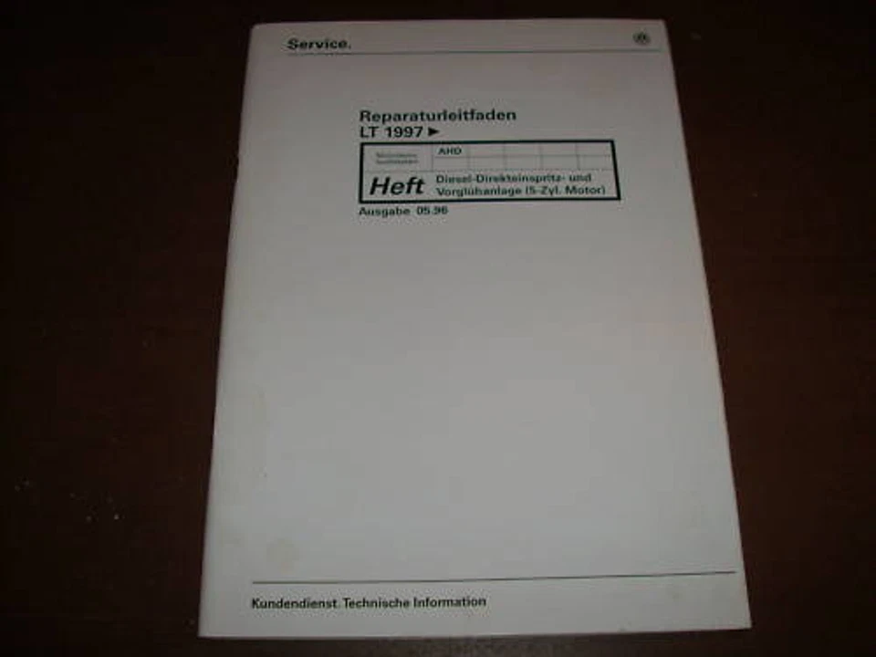 Manual de Taller VW Bus Lt Diesel Sistema Inyección - Imagen 1 de 1