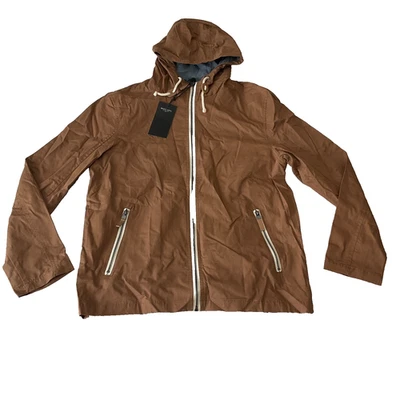 Chaqueta Brave Soul Para Hombre Talla L Marrón Cremallera Completa Bolsillos Forrada con Capucha Foto 1 de 4