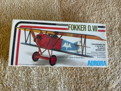 Aurora 1/48 FOKKER D. VII Model No. 753 Kit 1976 Issue Sealed New-4800 - Image 1 of 3