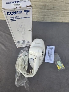 Conair 134W Mini Turbo Wall Mount Hair Dryer with Nightlight - White (READ) - Picture 1 of 11