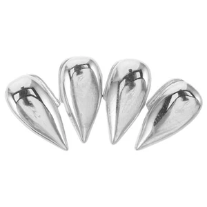  4 Stück Hip Hop Grills, Kupfer Träne Vampir Fang Kappe, versilberter Hund - Bild 1 von 12