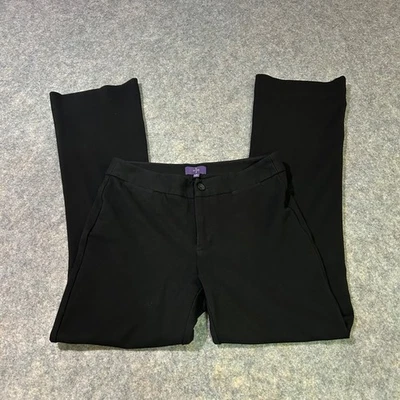 NYDJ 黑色正装裤子喇叭裤带升降和吸盘技术尺寸 0 — 第 1/4 张图片