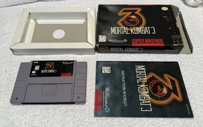 Tested ! SNES Mortal Kombat 3 Super Nintendo III Box/Manual/Game **Complete** - Image 1 of 4