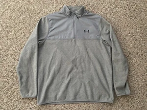 Herren Under Armor Pullover Gr. XL 1/4 Zip Loose Cold Gear Grau - Bild 1 von 13
