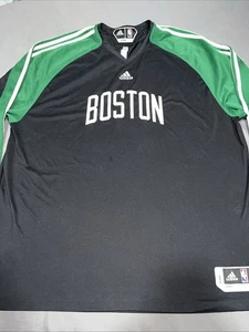 Adidas BOSTON CELTICS Clima365 Stitched 2XL Blk Warm-Up Long Sleeve Shirt -4494 - Picture 1 of 21