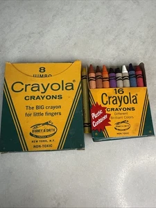 2 crayones vintage Binney & Smith Crayola - 16 unidades y Jumbo 8 unidades - Imagen 1 de 7