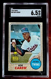 1968 Topps - Rod Carew #80 - Recién graduado - SGC 6,5 - Envío gratuito - Imagen 1 de 2