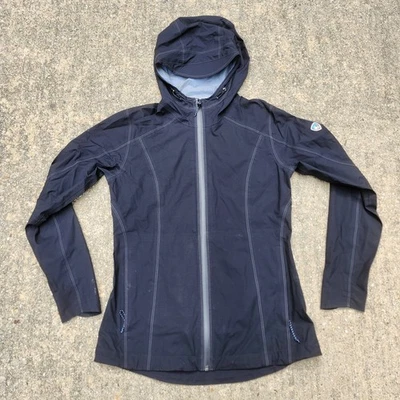 Chaqueta Parka Kuhl Projekt Jetstream Trench Negra Invierno Con Capucha Cremallera Mujer Pequeña Foto 1 de 4