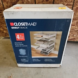 ClosetMaid Steel Closet System Kit Wide Mesh White 4-Drawer 21 in. W x 27 in. H - Picture 1 of 6