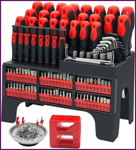 118PCS Magnetic Screwdriver Set, Screwdriver Set with Plastic Racking - Picture 1 of 7